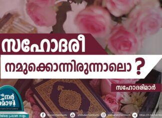 സഹോദരീ നമുക്കൊന്നിരുന്നാലൊ